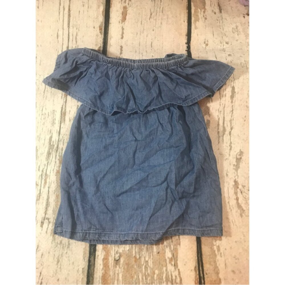 Fab Kids Denim Off The Shoulder Shirt NWT